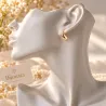 Boucles D'oreilles Goutte D'eau Plaqué Or 18 Carats 750/1000