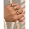 Bague Marquise Saphir Zirconium Taille 50 Argent Massif 925/000 Rhodié
