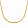 Collier maille miroir - maille plate serpent en acier inoxydable doré 45cm