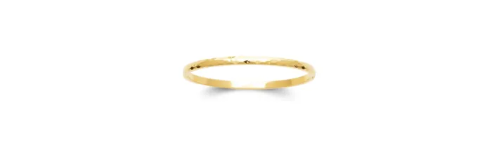 Bracelet jonc effet brossé martelé ouvrant en acier inoxydable doré
