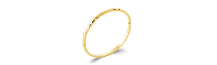 Bracelet jonc effet brossé martelé ouvrant en acier inoxydable doré