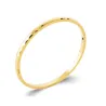Bracelet jonc effet brossé martelé ouvrant en acier inoxydable doré