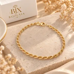 Bracelet Maille Corde En Plaqué or 18 carats 750/1000