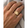 Bague Chevalière Plaqué or 18 Carats 750/1000 CHOIX Tailles 50 à 68 MIXTE