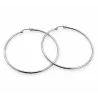 Créoles Lisses Diamètre 6cm Lisses En Acier Inoxydable Argenté