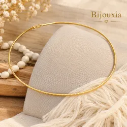 Collier maille Oméga Ronde 42CM Plaqué Or 18 carats 750/000