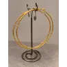 Boucles D'oreilles Grandes Créoles 8CM Fil Torsadé En Plaqué or 750/000