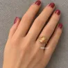 Bague Camée Rouge Et Plaqué or 18 Carats Tailles 50 à 66