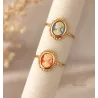 Bague Camée Rouge Et Plaqué or 18 Carats Tailles 50 à 66