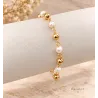 Bracelet Boules et Perles En Plaqué Or 18 carats 750/1000