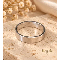 Bague Alliance épaisse 5MM Argent Massif 925/000 Rhodié T50 à 68