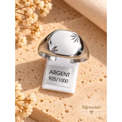 Bague TAILLLE 64 Chevalière en argent massif 925/1000 Bijoux Mixte