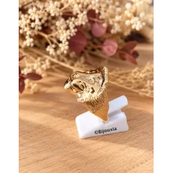 Chevalière Homme Symbole LION En Plaqué or 18 CARATS 750/1000 T58 à 68