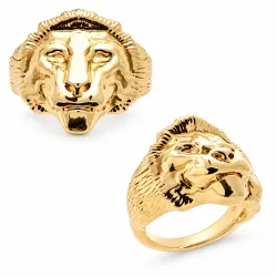Chevalière Homme Symbole LION En Plaqué or 18 CARATS 750/1000 T58 à 68