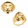 Chevalière Homme Symbole LION En Plaqué or 18 CARATS 750/1000 T58 à 68