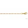Chaîne Fine Maille Figaro 50cm x 1.40mm Plaqué or 18 Carats 750/0000