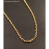 Chaîne Maille forçat 45 cm x 2mm Plaqué Or 18 carats 750/000