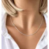 Chaîne 60cm x 1.50mm Maille Singapour En Argent Massif 925/000