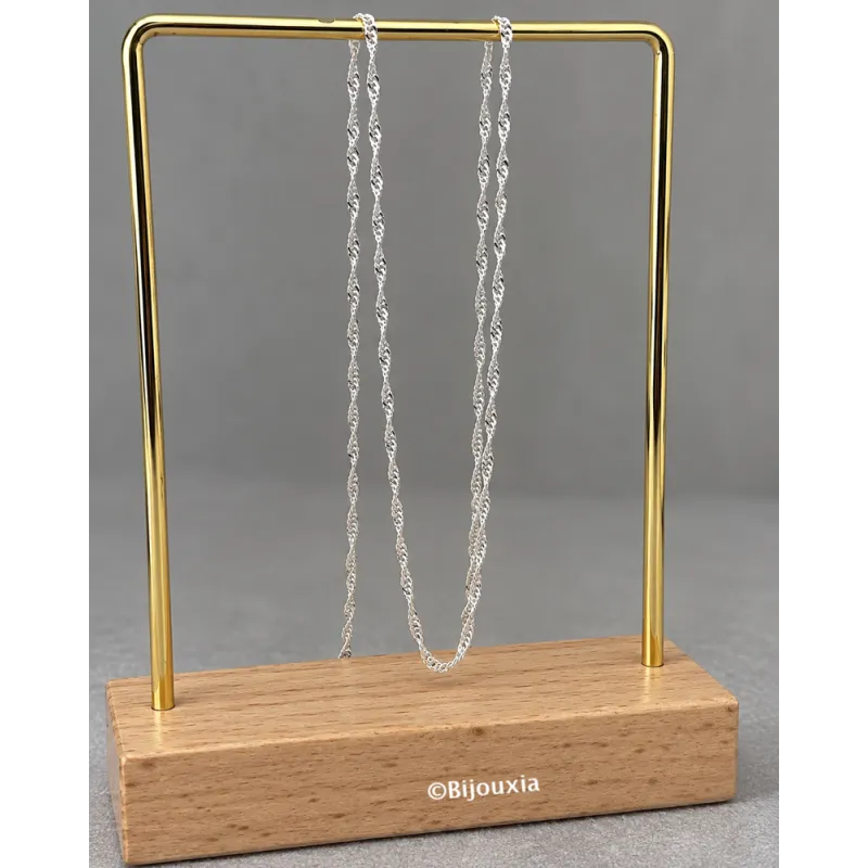 Chaîne 45cm x 1.50mm Maille Singapour En Argent Massif 925/000