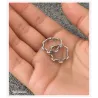 Boucles d'oreilles créoles grain de café en argent massif 925/000 Rhodié