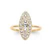 Bague Marquise Royale Élégance En Plaqué or 18 Carats 750/000 T50 à 60