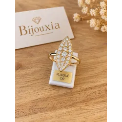 Bague Marquise Royale Élégance En Plaqué or 18 Carats 750/000 T50 à 60
