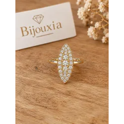Bague Marquise Royale Élégance En Plaqué or 18 Carats 750/000 T50 à 60