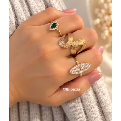 Bague Marquise Royale Élégance En Plaqué or 18 Carats 750/000 T50 à 60