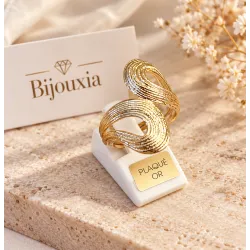 Bague Éclipse – Élégance En Plaqué or 18 Carats 750/000 T50 à 60