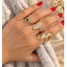 Bague Éclipse – Élégance En Plaqué or 18 Carats 750/000 T50 à 60