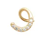 Boucle D'oreille Unitaire Bague d'oreille Microserti Cz Plaqué Or 18K 750/000
