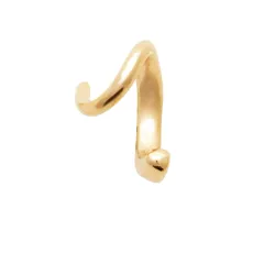 Boucle D'oreille Unitaire Bague d'oreille Microserti Cz Plaqué Or 18K 750/000