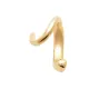 Boucle D'oreille Unitaire Bague d'oreille Microserti Cz Plaqué Or 18K 750/000