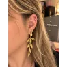 Boucle D'oreille Unitaire Bague d'oreille Microserti Cz Plaqué Or 18K 750/000