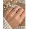 Bague Alliance Empierrée Cristaux ZIRCONIUM Plaqué or 18 Carats T50 à 60