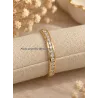 Bague Alliance Empierrée Cristaux ZIRCONIUM Plaqué or 18 Carats T50 à 60