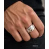 Bague Taille 68 Alliance 3 Anneaux Épais En Argent Massif 925/000