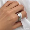 Bague Taille 68 Alliance 3 Anneaux Épais En Argent Massif 925/000