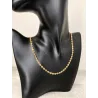 Chaîne Maille Grain De Café 50CM x 3,70MM Plaqué or 18 CARATS 750/000