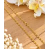 Chaîne ou Bracelet Grains de Café Fins En Plaqué or 18 CARATS 750/000