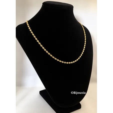 Chaîne ou Bracelet Grains de Café Fins En Plaqué or 18 CARATS 750/000