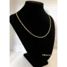 Chaîne Maille Grain De Café 50CM x 3,70MM Plaqué or 18 CARATS 750/000