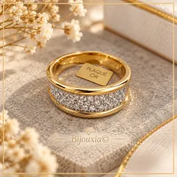 Bague Éclat Impérial – Plaqué Or 18 Carats 750/000 – Zirconiums T50 à 62