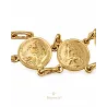 Bracelet Pièces Imitation Louis d' Or Napoléon En Plaqué Or 18K