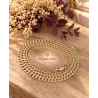 Chaîne Maille Gourmette 60CM X 3MM Plaqué or 18 Carats Bijoux Homme