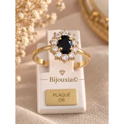 Bague Marquise Saphir Plaqué Or 18 Carats 750/000 Tailles CHOIX