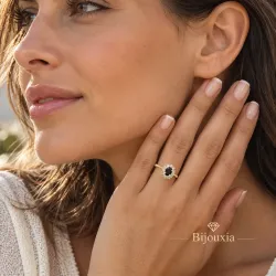 Bague Marquise Saphir Plaqué Or 18 Carats 750/000 Tailles CHOIX