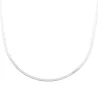 Collier Maille Miroir 45CM X 3MM Argent Massif 925/1000 Rhodié Bijou Intemporel