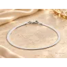 Bracelet Maille Miroir 45CM X 3MM Argent Massif 925/1000 Rhodié Bijou Intemporel