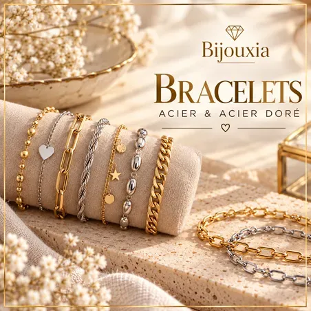Bracelets Acier Inoxydable (argentés/dorés)